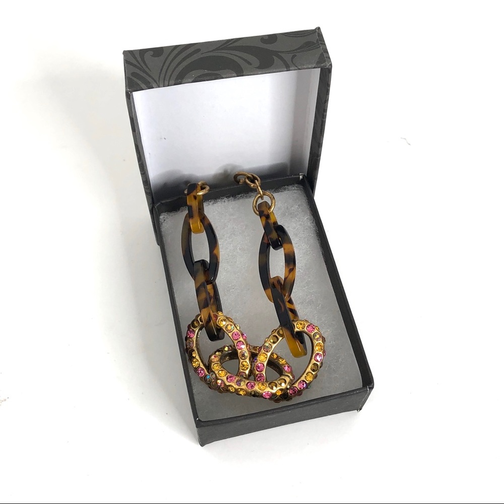 J. Crew Tortoise and Crystal Link Bracelet